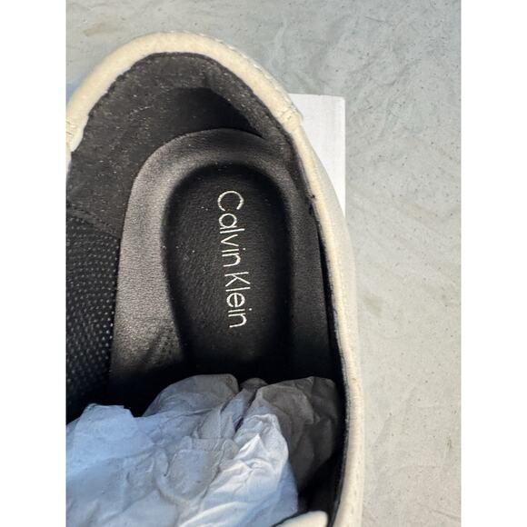 Calvin Klein Yuzo Sneakers Mens 11.5 Cream Leather Casual Lace Up New main image 7